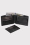 Zoozie Bags Tarjetero de Piel Auténtica con Bloqueo RFID Negro